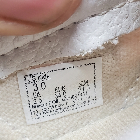 Vans Shoes Youth 3 Girl Classic Off The Wall Slip On White Pink Checkerboard - Picture 2 of 10